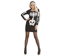 WIDMANN MILANO PARTY FASHION W Costume Squelette Glamour, Robe avec Capuche, Halloween