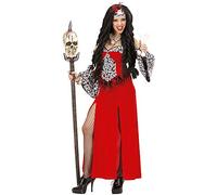 WIDMANN MILANO PARTY FASHION W, Costume Voodoo Priestess, robe élégante, manches stylées, chapeau assorti, 100% polyester, léger et confortable, taille M, parfait pour Halloween