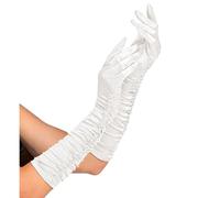 W WIDMANN MILANO Party Fashion - Gants froncés en satin, 1 paire, longueur 44 cm, accessoire années 20