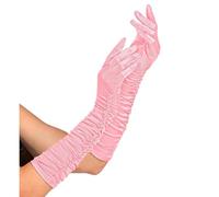W WIDMANN MILANO Party Fashion - Gants froncés en satin, 1 paire, longueur 44 cm, accessoire années 20
