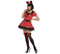 Widmann Mouse Girl (Dress With Sewn-In Petticoat, Ears) (S) Red