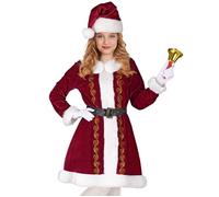 Widmann Mrs. Claus (Dress, Belt, Hat) (116 cm / 4-5 Years) Red