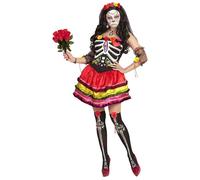Costume - Robe Courte et Accessoires - Dia De Los Muertos - S WIDMANN G
