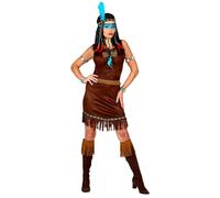 Widmann – Déguisement Guerrière Indienne Femme – 00213 – Taille L – Marron