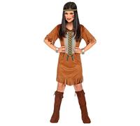 Widmann Native Indian (Dress, Headband) (140 cm / 8-10 Years) Brown