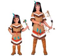 Widmann Native Indian (Dress With Belt, Headband With Feathers) (116 cm / 4-5 Ye