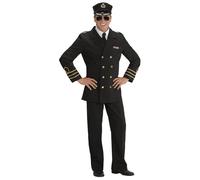 W WIDMANN MILANO Party Fashion - Costume d'officier de marine, veste, col, pantalon, chapeau, marin, capitaine, soirée à thème, carnaval