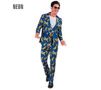Widmann Neon Banana Party Fashion Suit (Jacket, Pants) (L) Blue