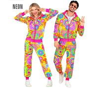 Widmann Neon Groovy Love Hippie Party Fashion Tracksuit (Jacket, Pants) (L) Neon