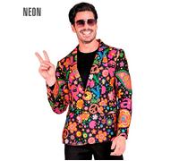 Widmann Neon Hippie Party Fashion Jacket (Jacket) (L) Different Colors