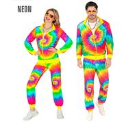 Widmann Survêtement déguisement Party Fashion – Arc-en-ciel années 80 – Veste + pantalon Taille S