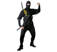 Widmann Ninja Girl (Coat, Pants, Belt, Fingerless Gloves, Ties, Headband) (L) Bl
