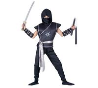 Widmann Ninja (Vest With Tabard, Pants, Belt, Arm Guards, Mask) (140 cm / 8-10 Y