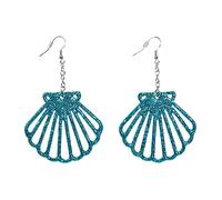 Widmann Oreilles de coquillages et boucles d'oreilles Mode sirène Nixe à paillettes
