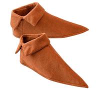 Widmann Sur-chaussures médiévales Marron – Effet feutrine – Revers chevilles