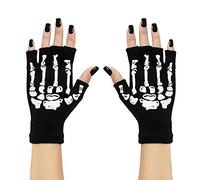 Widmann Paire de gants squelette sans doigts Mens, noir, taille unique, vd-wdm95703