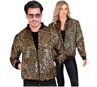 Widmann Party Fashion Bomber (Animalier Leopard Sequin Bomber) (S/M) Gold