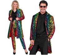 Widmann Party Fashion Coat (Rainbow Animalier Tiger Sequin Coat) (S/M) Rainbow