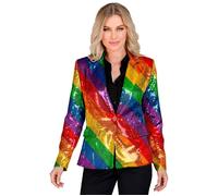 Widmann Party Fashion Jacket (Rainbow Sequin Jacket) (L) Rainbow
