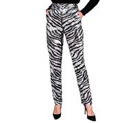 Widmann Party Fashion Pants (Animalier Zebra Sequin Pants) (L) Silver