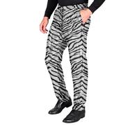 Widmann Party Fashion Pants (Animalier Zebra Sequin Pants) (M) Silver