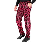 Widmann Party Fashion Pants (Pink Animalier Sequin Pants) (M) Pink