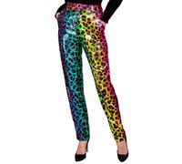 Widmann Party Fashion Pants (Rainbow Animalier Leopard Sequin Pants) (L) Rainbow