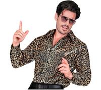 Chemise À Sequins Léopard Homme - Taille: L / Xl Doré