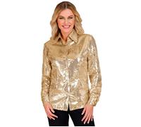 W WIDMANN MILANO Party Fashion - Blouse à paillettes Party Fashion pour femmes, Disco Fever, chemise pour femmes, festival, déguisements de carnaval