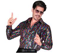 Widmann Party Fashion Shirt (Multicolor Sequin Shirt) (S/M) Different Colors