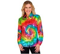 Widmann Party Fashion Shirt (Tie Dye Sequin Shirt) (S/M) Rainbow