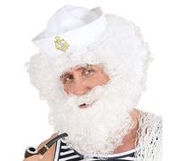 Widmann - Perruque avec barbe, bouclée, cheveux artificiels, afro, tête bouclée, cheveux frisés
