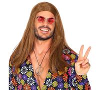 WIDMANN Perruque Châtain Longue Groovy