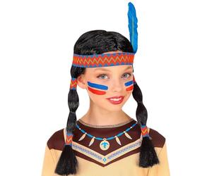 Widmann perruque de Inde avec coletas enfant