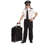 Widmann Pilot (Shirt, Tie, Pants, Hat) (116 cm / 4-5 Years) Different Colors