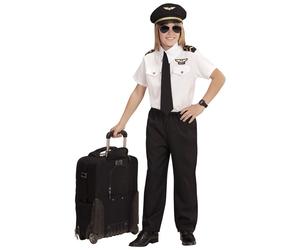 Widmann Pilot (Shirt, Tie, Pants, Hat) (128 cm / 5-7 Years) Different Colors