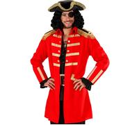 Widmann Pirate Captain (Coat, Hat) (M) Red