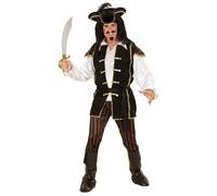 Widmann Pirate Captain (Shirt With Vest, Pants, Belt, Hat With Feather, Boot Cov