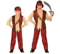 Widmann Pirate Girl (Dress With Vest, Belt, Headpiece) (164 cm / 14-16 Years) Di