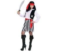 Widmann Pirate (Shirt With Vest, Skirt, Belt, Headband) (L) Different Colors