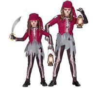 Widmann Pirate Skeleton (Shirt With Corset & Skirt, Leggings, Bandana) (116 cm /