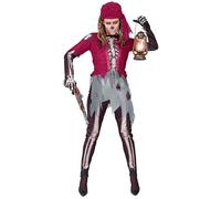 Widmann Pirate Skeleton (Shirt With Corset & Skirt, Leggings, Bandana) (XL) Diff