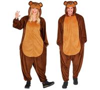 Widmann Plush Onesie Bear (Hooded Jumpsuit) (L/XL) Brown