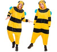 Widmann Plush Onesie Bee (Hooded Jumpsuit) (L/XL) Yellow
