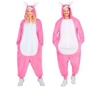 Widmann Plush Onesie Bunny (Hooded Jumpsuit) (S/M) Pink