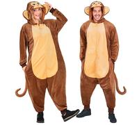 Widmann Plush Onesie Monkey (Hooded Jumpsuit) (S/M) Brown