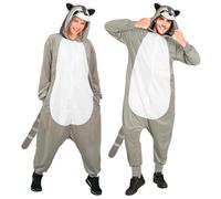 Widmann Plush Onesie Racoon (Hooded Jumpsuit) (S/M) Different Colors