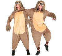 Widmann Plush Onesie Sloth (Hooded Jumpsuit) (L/XL) Brown