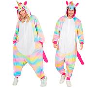 Widmann Plush Onesie Unicorn (Hooded Jumpsuit) (S/M) Rainbow