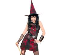 Widmann Punk Witch (Dress, Armband, Hat) (S) Different Colors